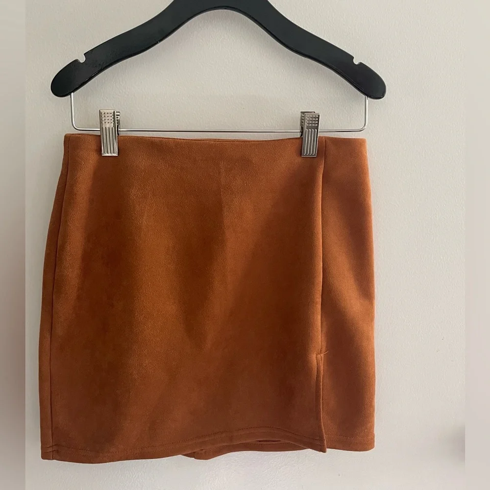 Papaya Mini Skirt With Front Split Size S - Picture 1 of 5